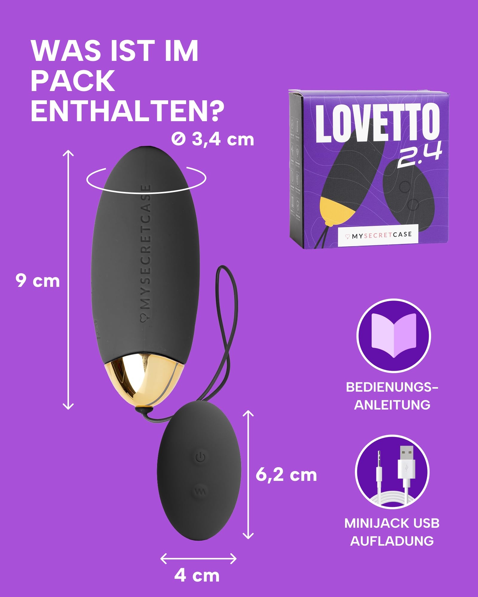 Wibrator MYSECRETCASE 9 Trybów Dla Kobiet Trener Kegla Wodoodporny — miniatura 5