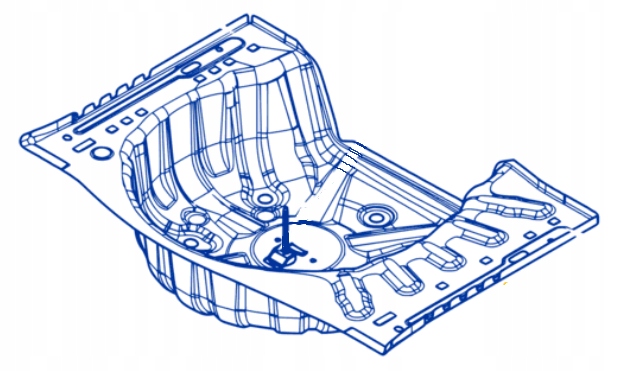 Пол, ниша запасного колеса Sandero, 745146577R