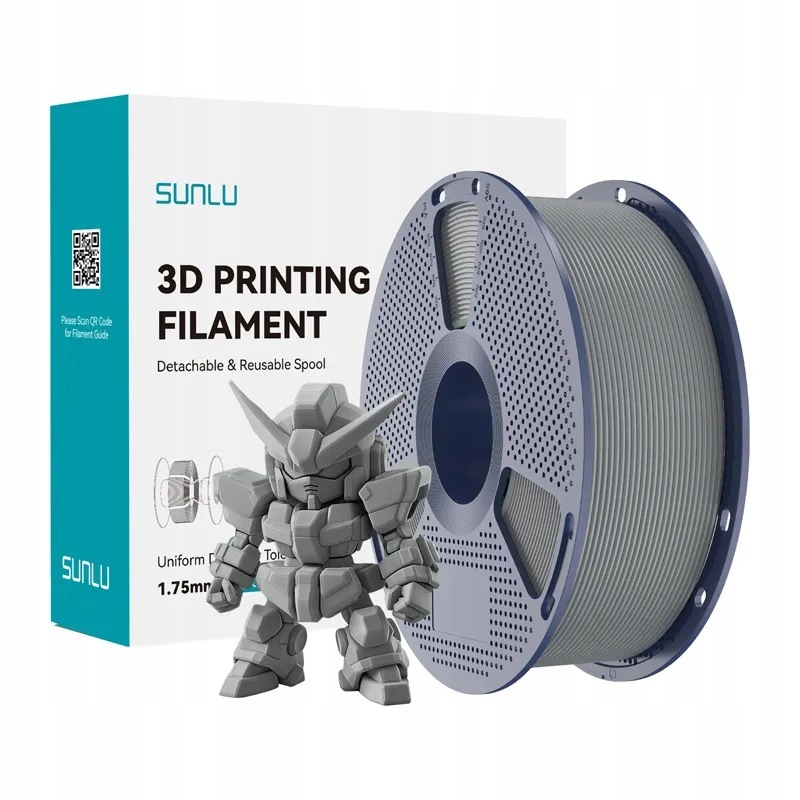 Filament Sunlu Pla+ 2.0 1.75mm 1kg (szary)