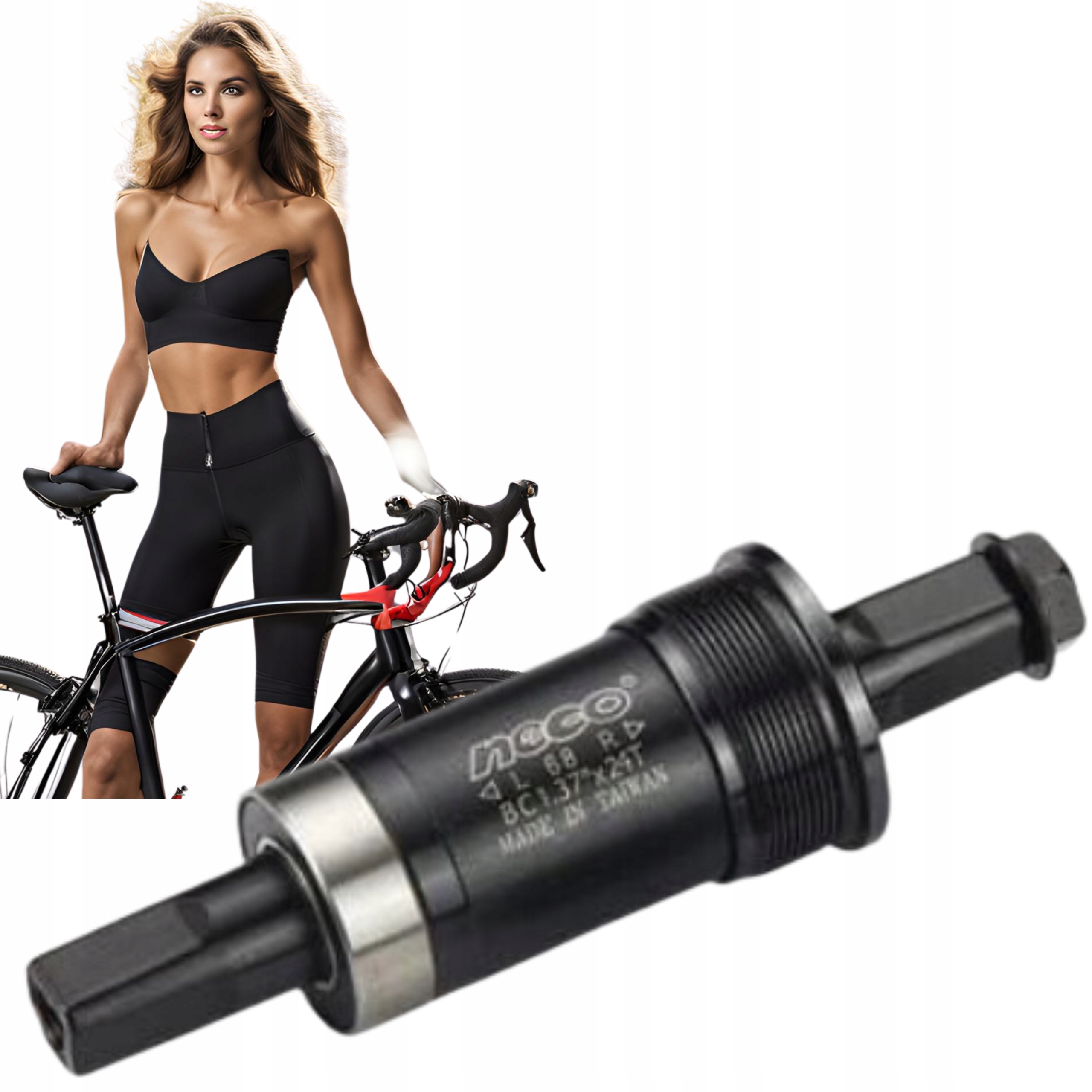 Suport Neco B910 68x133mm MTB/Szosowy Cr-Mo Kwadrat, Wkład Bsa 1,37''x24T