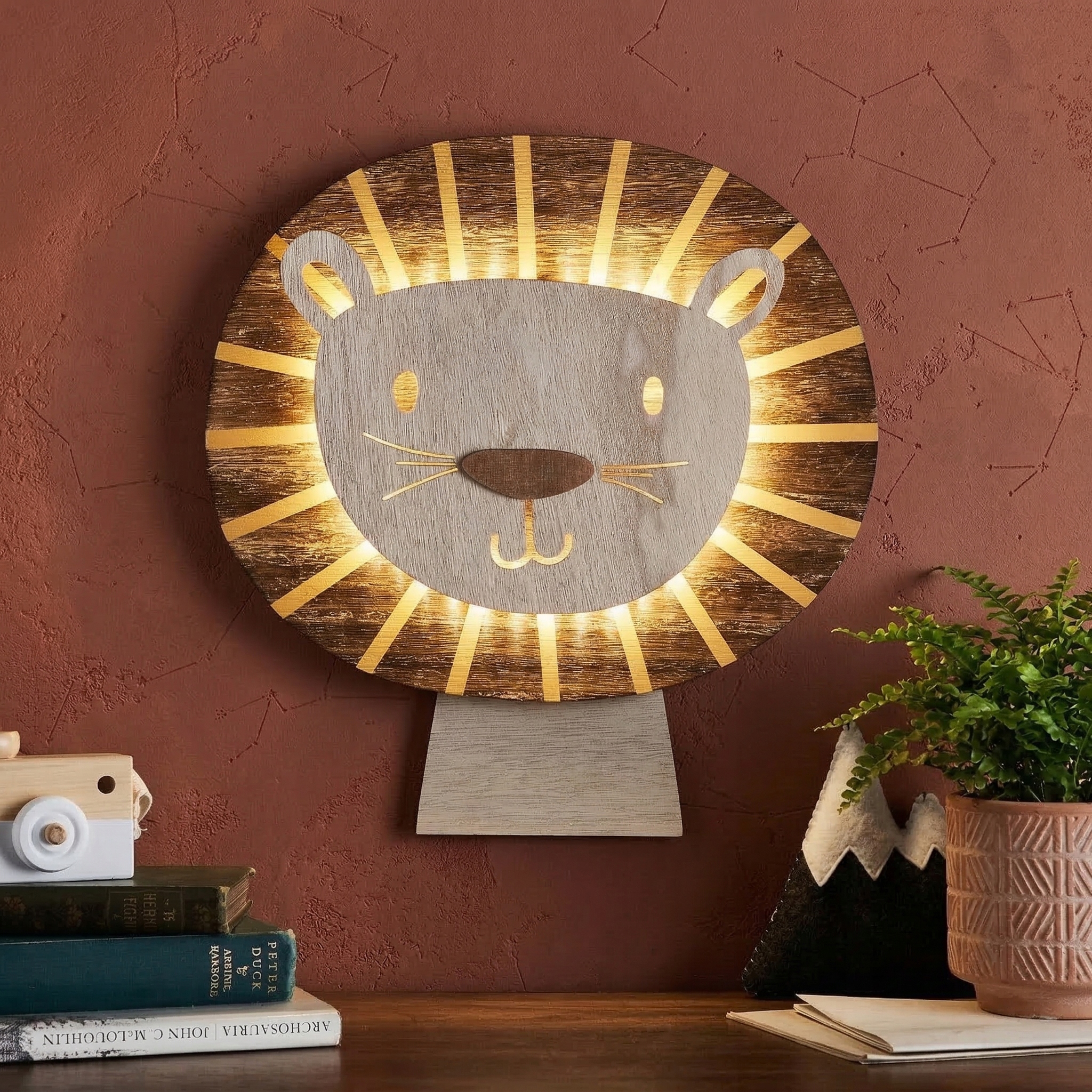 Ekskluzywna Lampka LED LEW 36 LED Drewniana