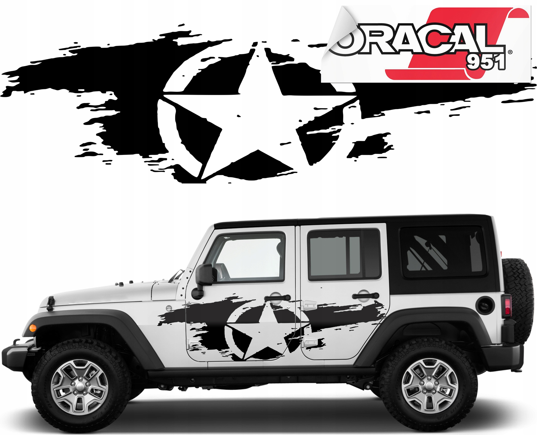 Автомобильная наклейка Jeep Star 112X35