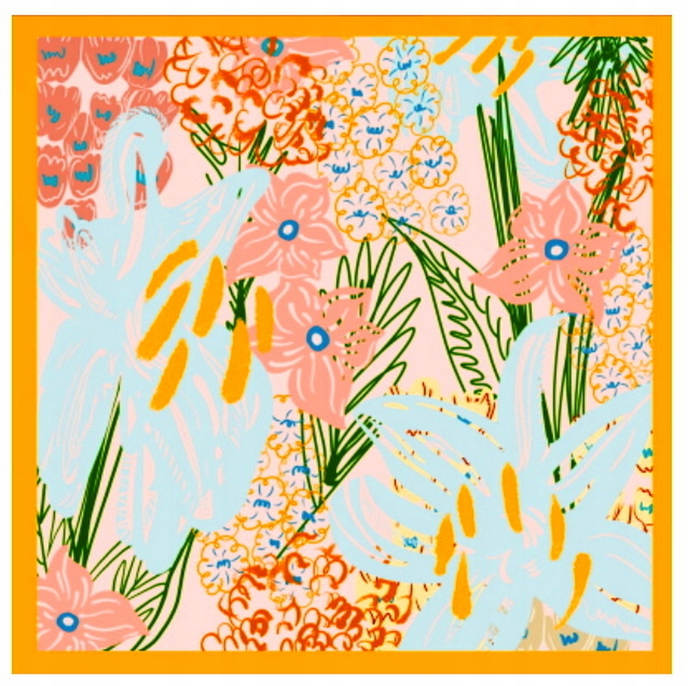 Hedvábný Šátek 100% Přírodní Hedvábí, Morušová Barva, Značka Kvality