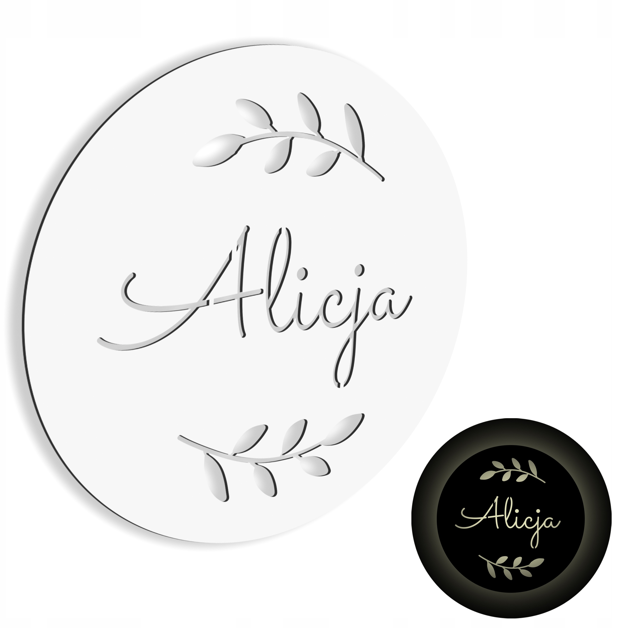 Lampka nocna LED z imieniem dziecka imię 32cm