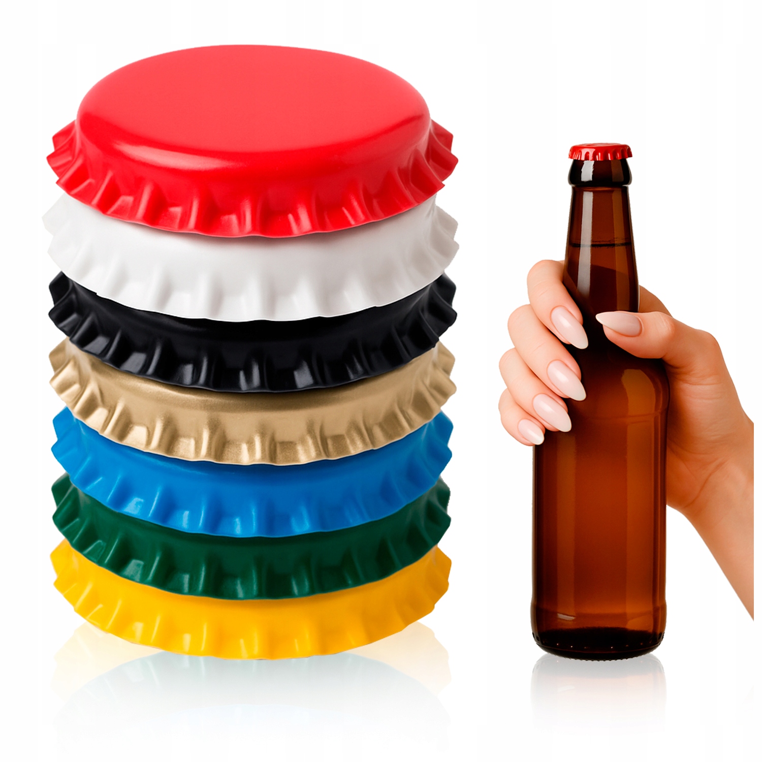 50x KAPSEL KAPSLE DO BUTELKI NA PIWO CYDR KOMBUCHA DO PIWA ZAMKNIĘCIE 26MM