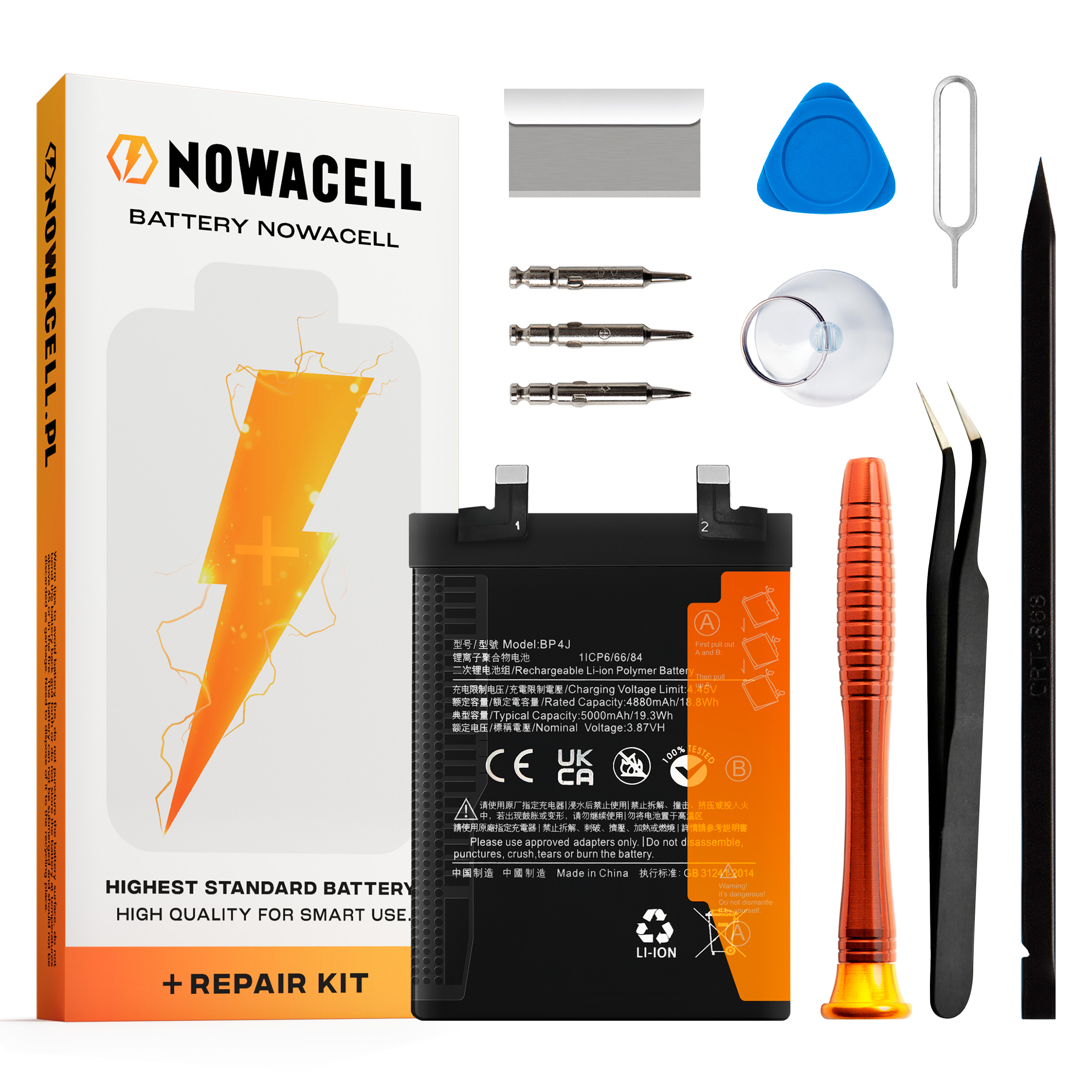 Bateria Do Xiaomi Redmi Note 12 Pro+ Nowacell 4880 mAh