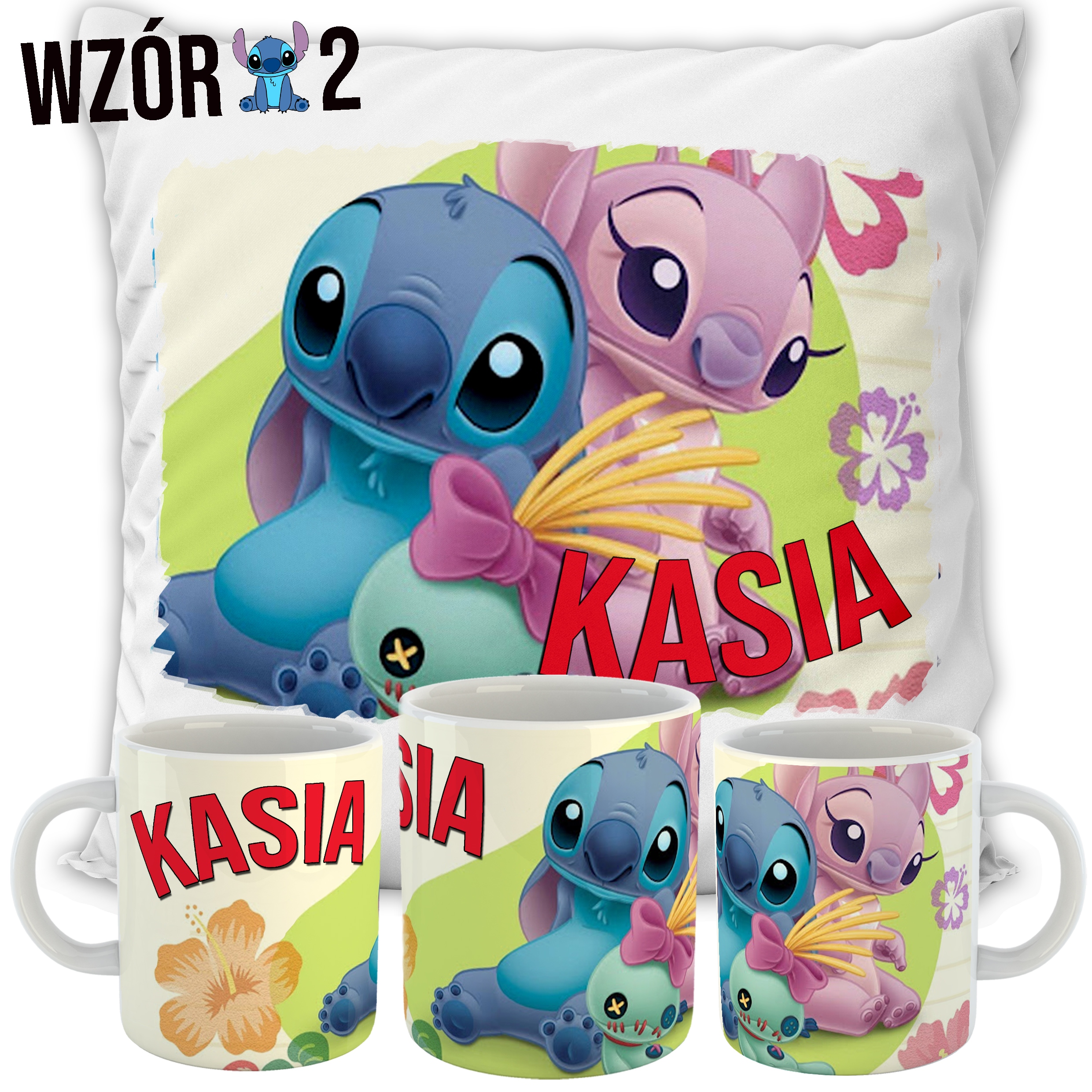 ZESTAW PODUSZKA +KUBEK LILO I STITCH WZORY Marka inna marka