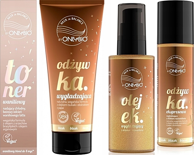 Sada Onlybio only bio Kondicionér x2, olej, toner Hair in Balance