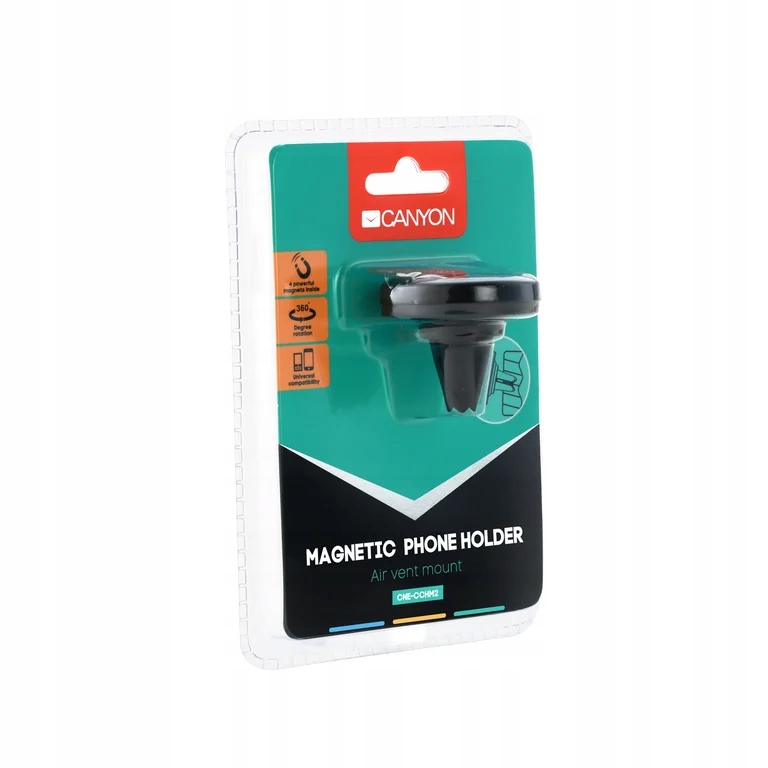 CANYON Uchywyt na telefon CH-2 Vent Magnetyczny Czarny — 8