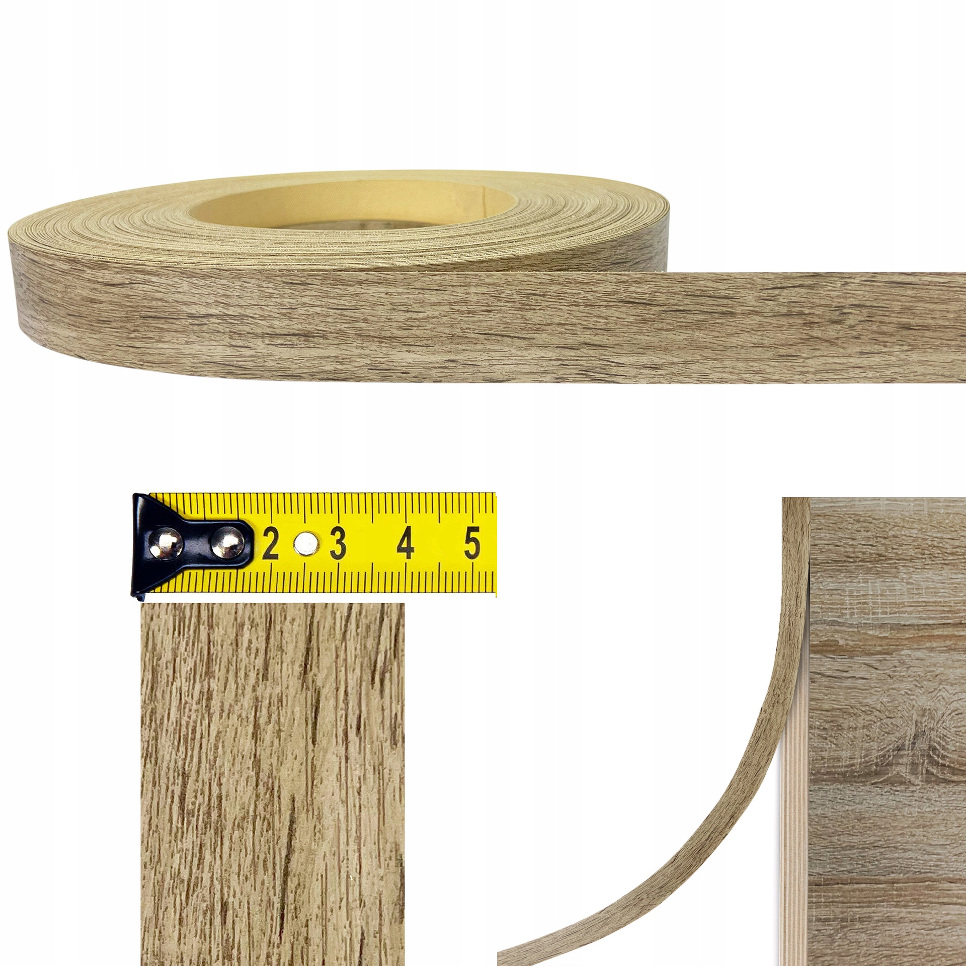 Dokončovací lem na okraji nábytku páska Dub Sonoma, šířka 4 cm, délka 50 m