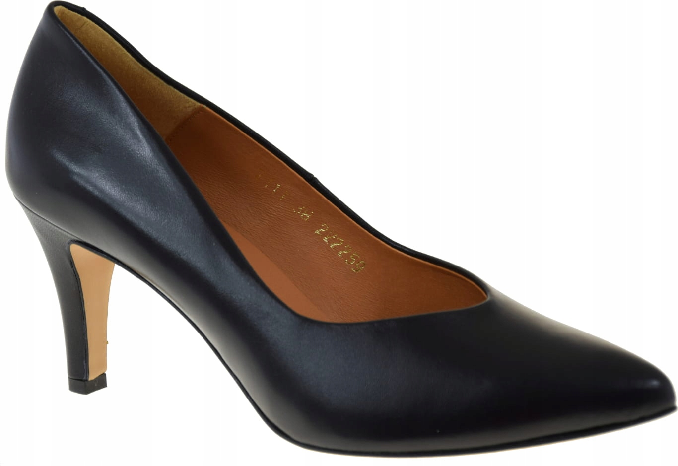 Elegantní Dámské Lodičky Clasicco 2111 Černé Kožené Lodičky 8 CM VEL.39