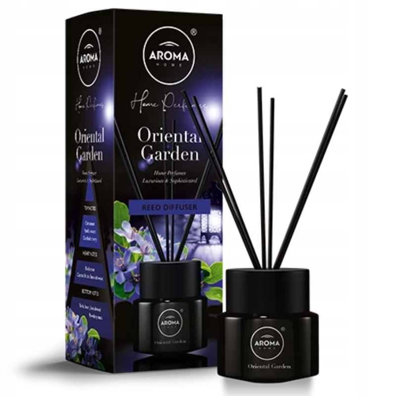 PATYCZKI ZAPACHOWE AROMA HOME BLACK STICKS 100ML ORIENTAL GARDEN DYFUZOR