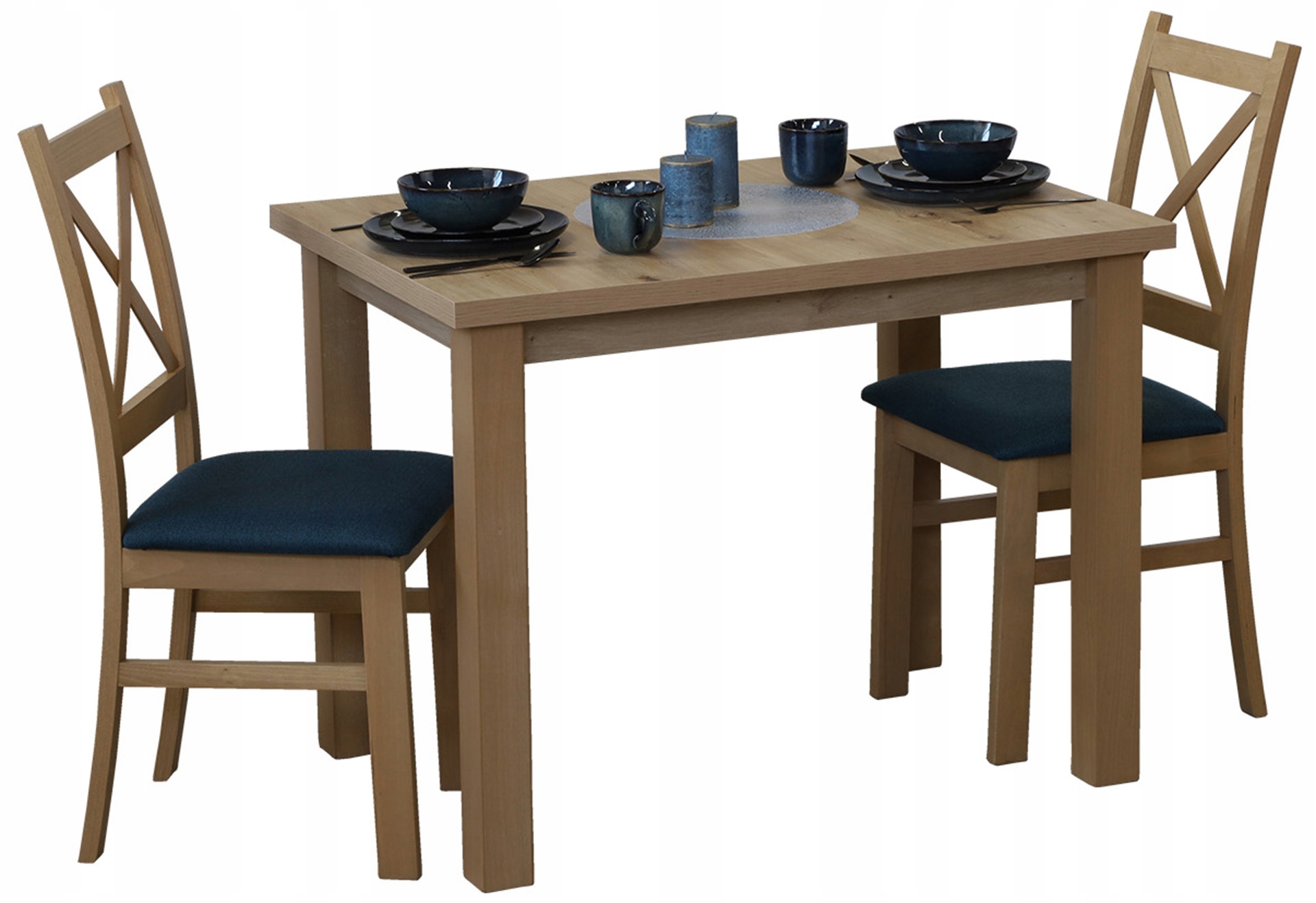 Sada kuchyňského stolu 100x70 se 2 jídelními židlemi M013-2 Dub Artisan