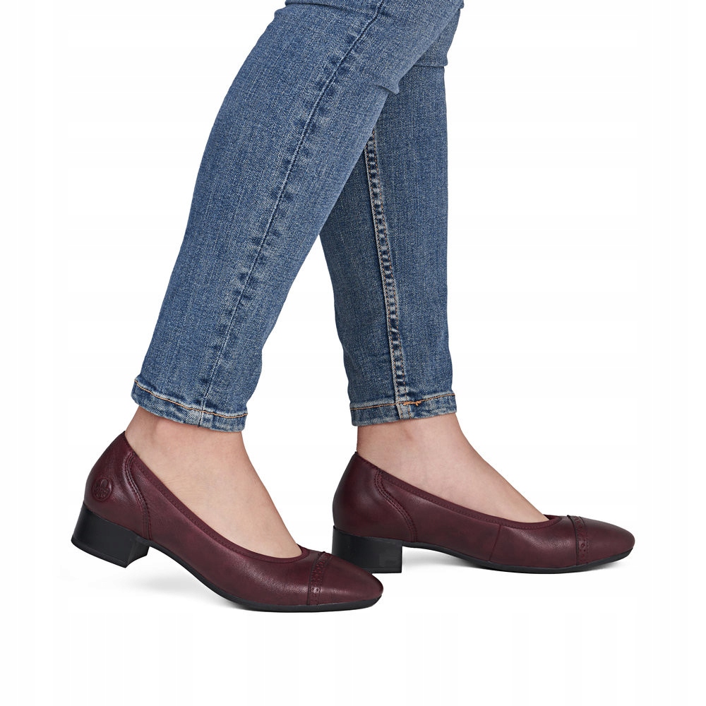 Rieker 43450 Bordové Lodičky Kůže vel. 37