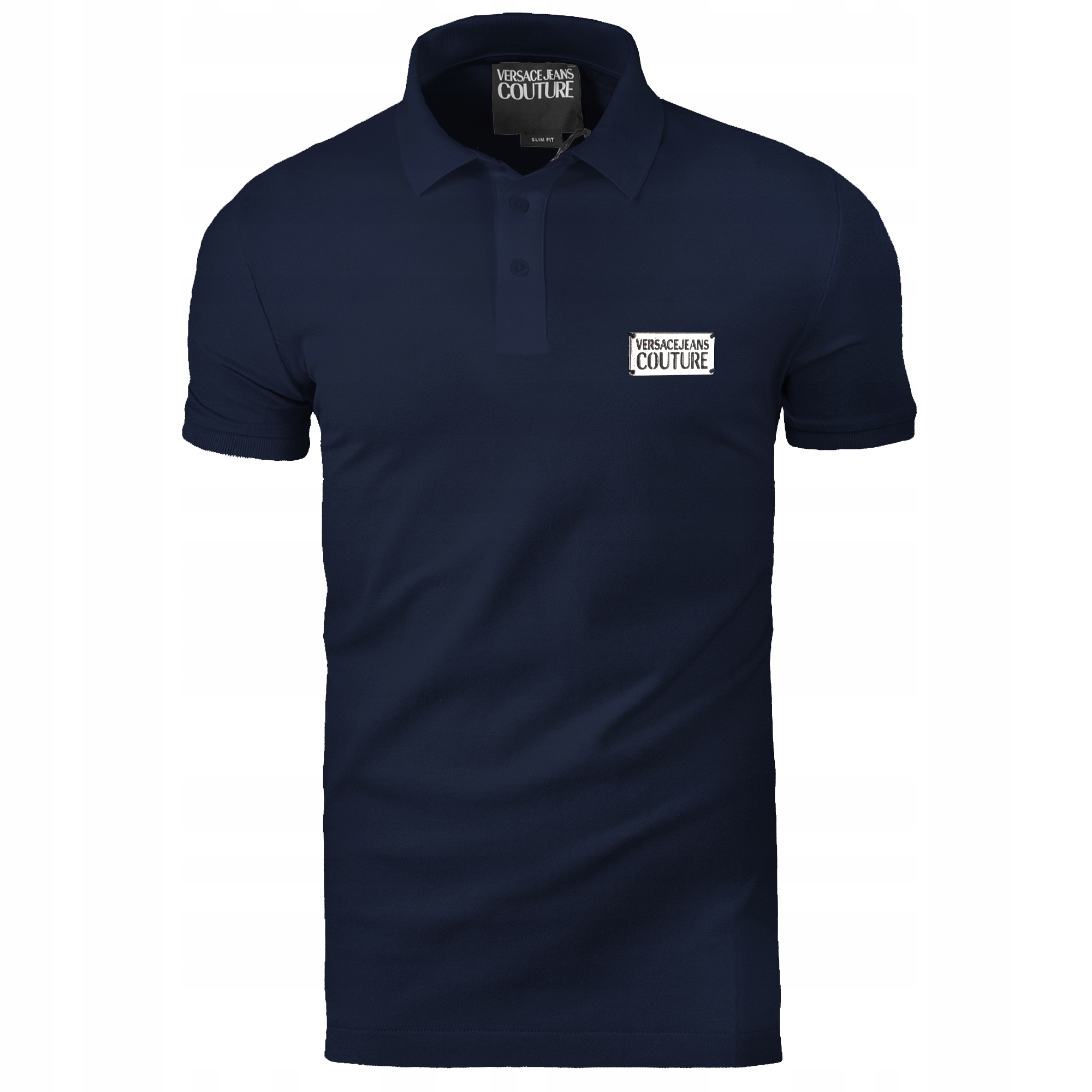 Versace Jeans Couture Slimfit Pánská Polokošile Námořnická Modrá Stříbrné Logo r.XXL