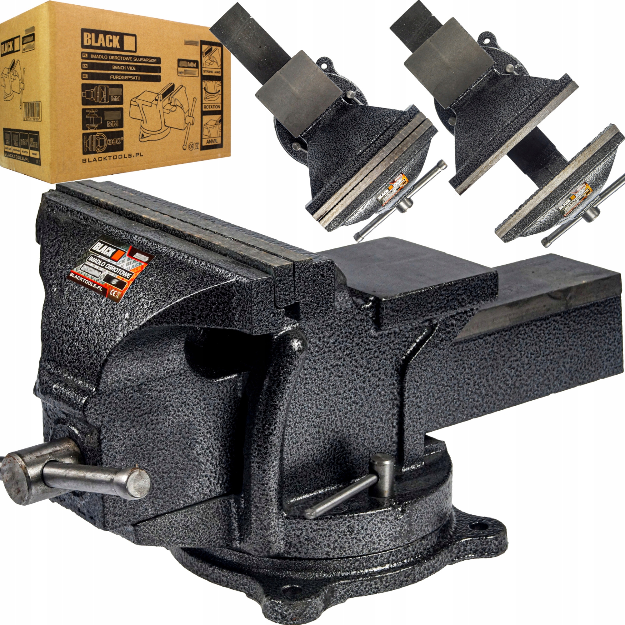 Поворотні слюсарні лещата 125 мм ковадло 6 кг