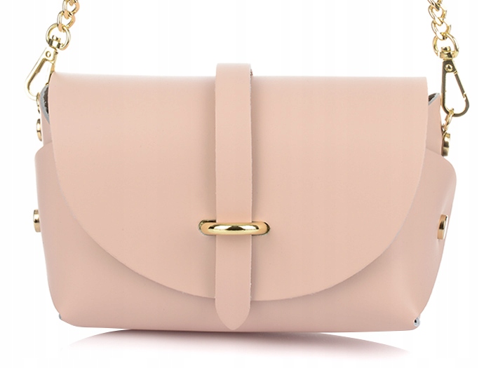 

Włoska Skórzana torebka Wieczorowa łańcuszek