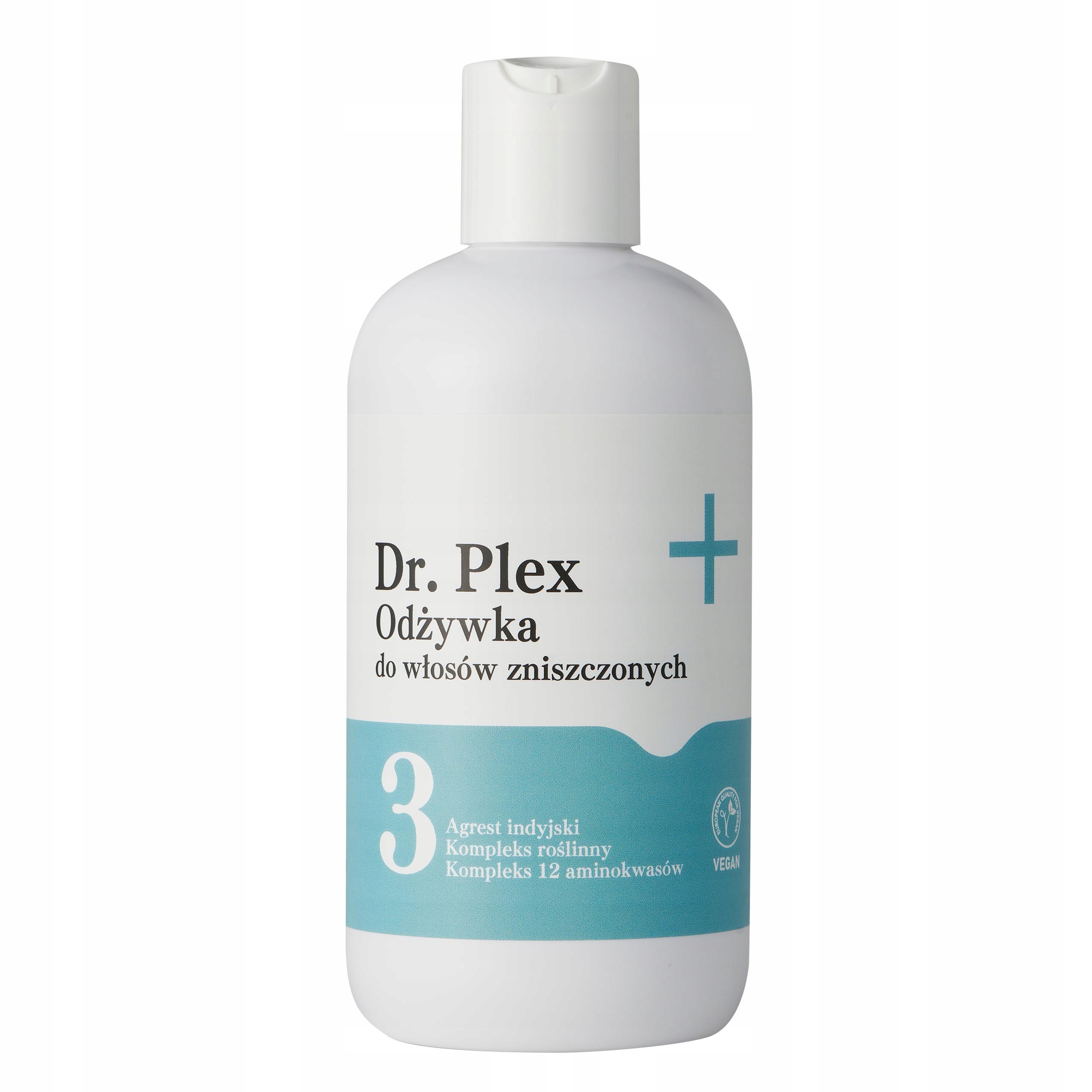 DR PLEX ZESTAW SZAMPON ODŻYWKA Z KERATYNĄ DO WŁOSÓW ZNISZCZONYCH 2X300ML