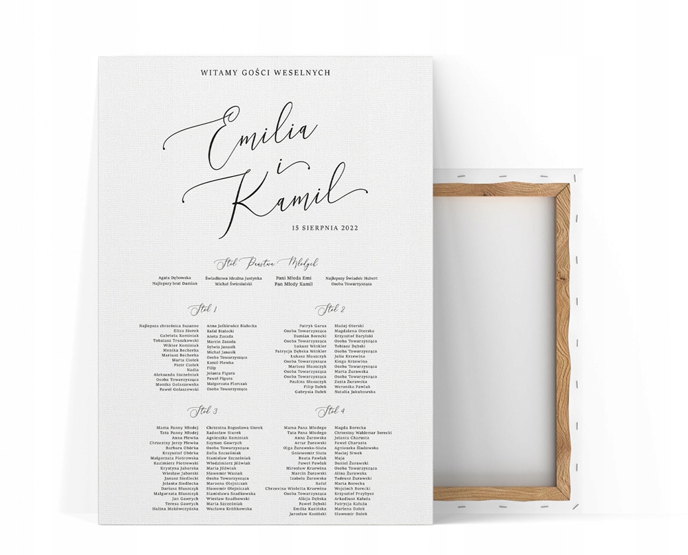 Plan stołów weselnych "Aurelia" Marka Hello Prints