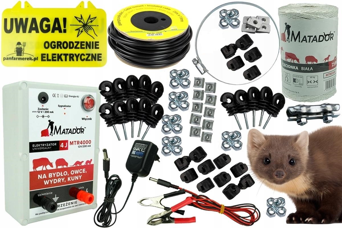 

Pastuch Elektryczny Kuny Kompletny Zestaw Rynnowy