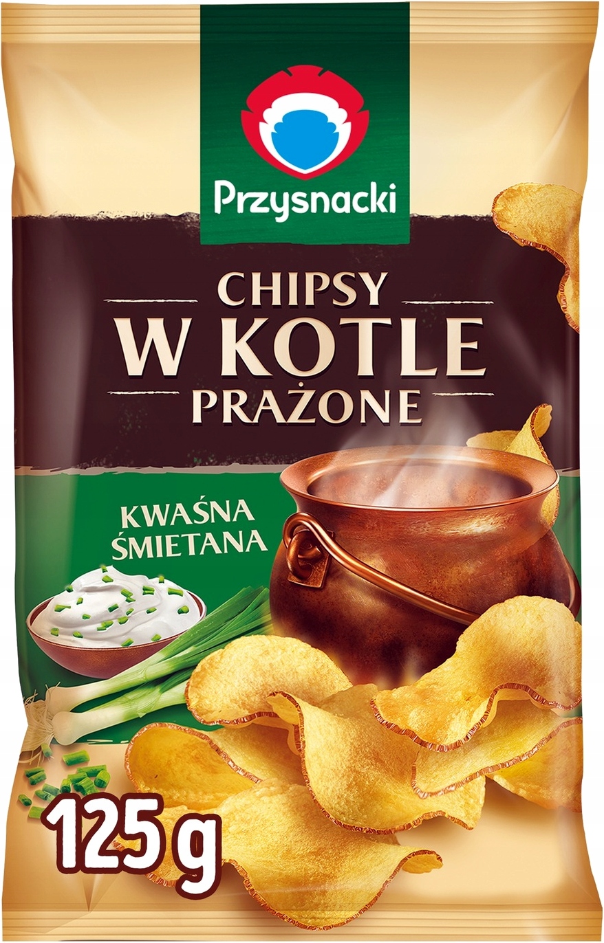 Levně Przysnacki Chipsy V Kotli Pražená Kyselá Smetana 125g 10 Kusů