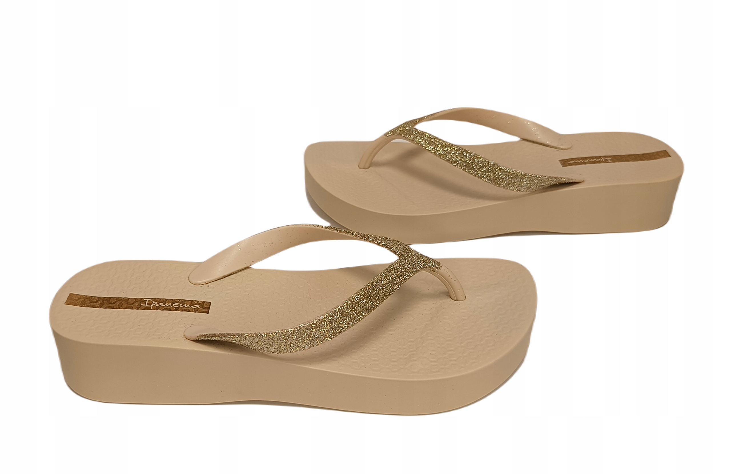 Žabky Ipanema 83386 AR596 Béžové, zlaté třpytky vel.40