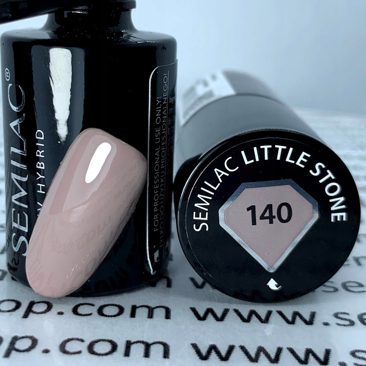 SEMILAC 140 Little Stone UV LED Lakier Hybrydowy 7ml Kolor Odcienie brązu i beżu Odcienie szarości i srebra