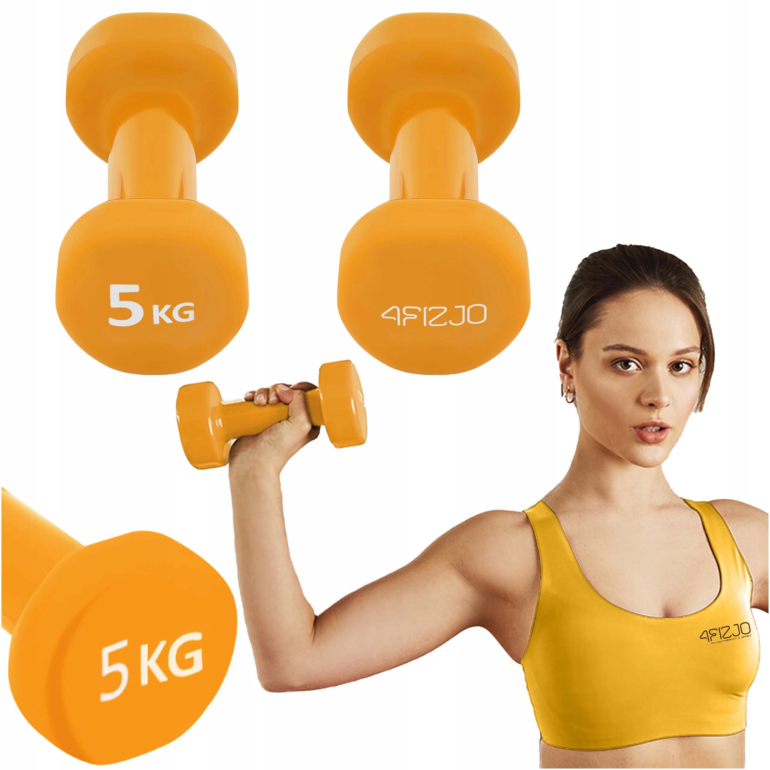 

Hantle do ćwiczeń 2x5kg zestaw Ciężarki 10kg