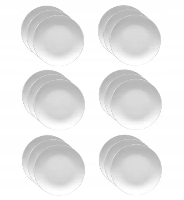 Lubiana Hotel Boss 18x Talerz płytki 17 cm biały porcelana