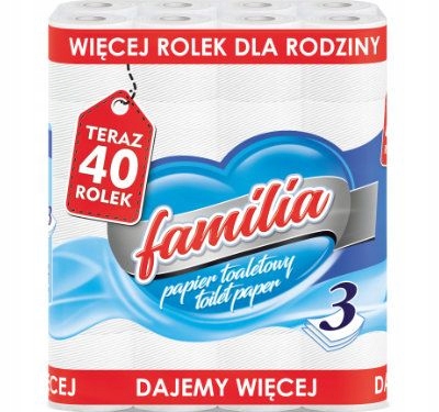 Papier Toaletowy Familia 3 Warstwy (40 rolek) x 4 EAN (GTIN) 5908283551378