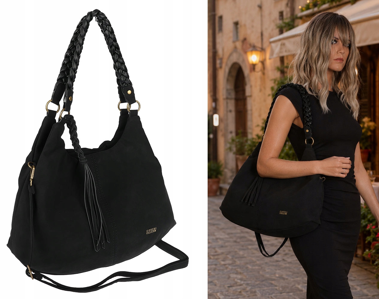 Dámská taška Shopper Taška přes rameno velká, prostorná CC6612 Černá