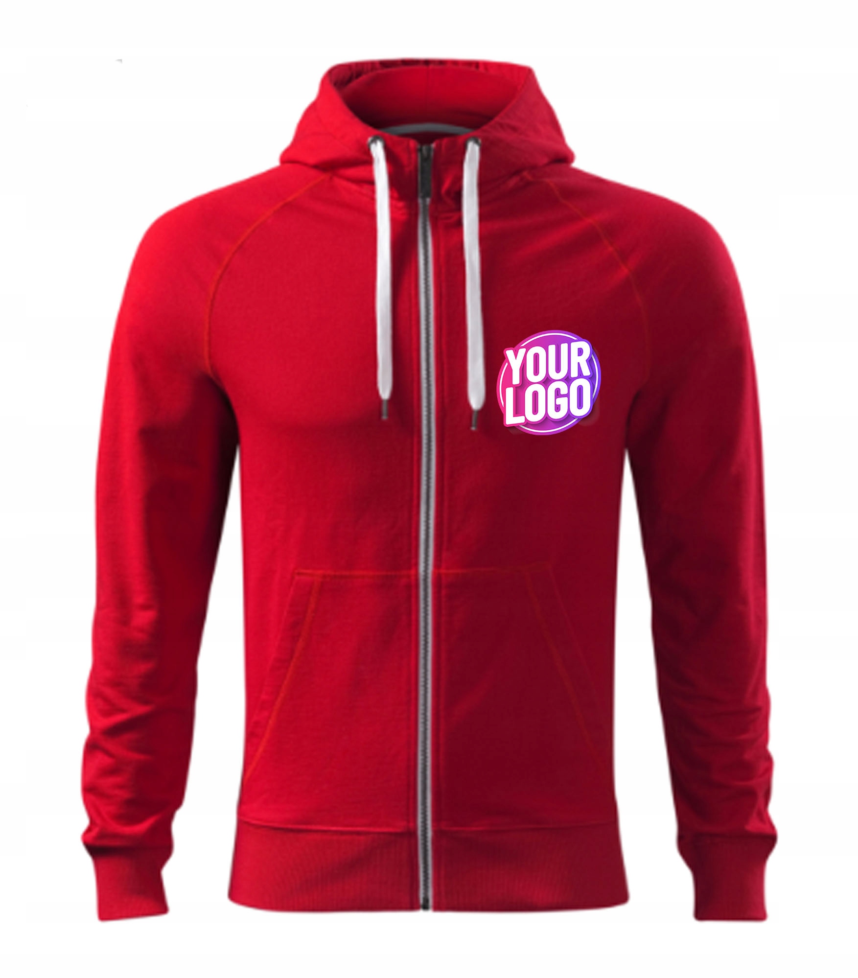 Bluza męska z kapturem z NADRUKIEM logo z dowolną kolorową grafiką 452