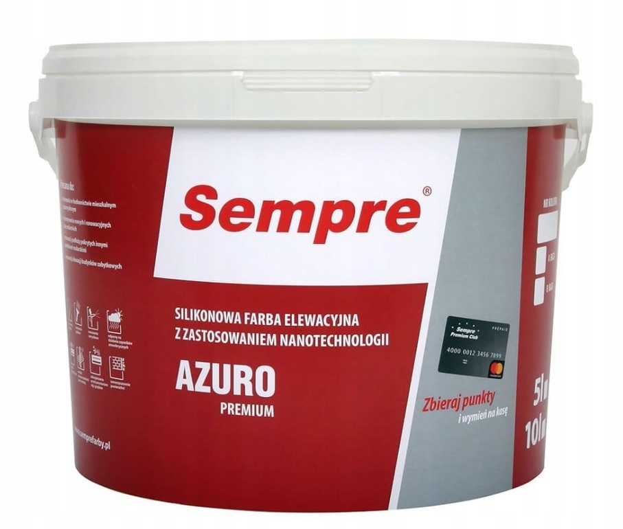 Silikónová fasádna farba Sempre Azuro biela 10L