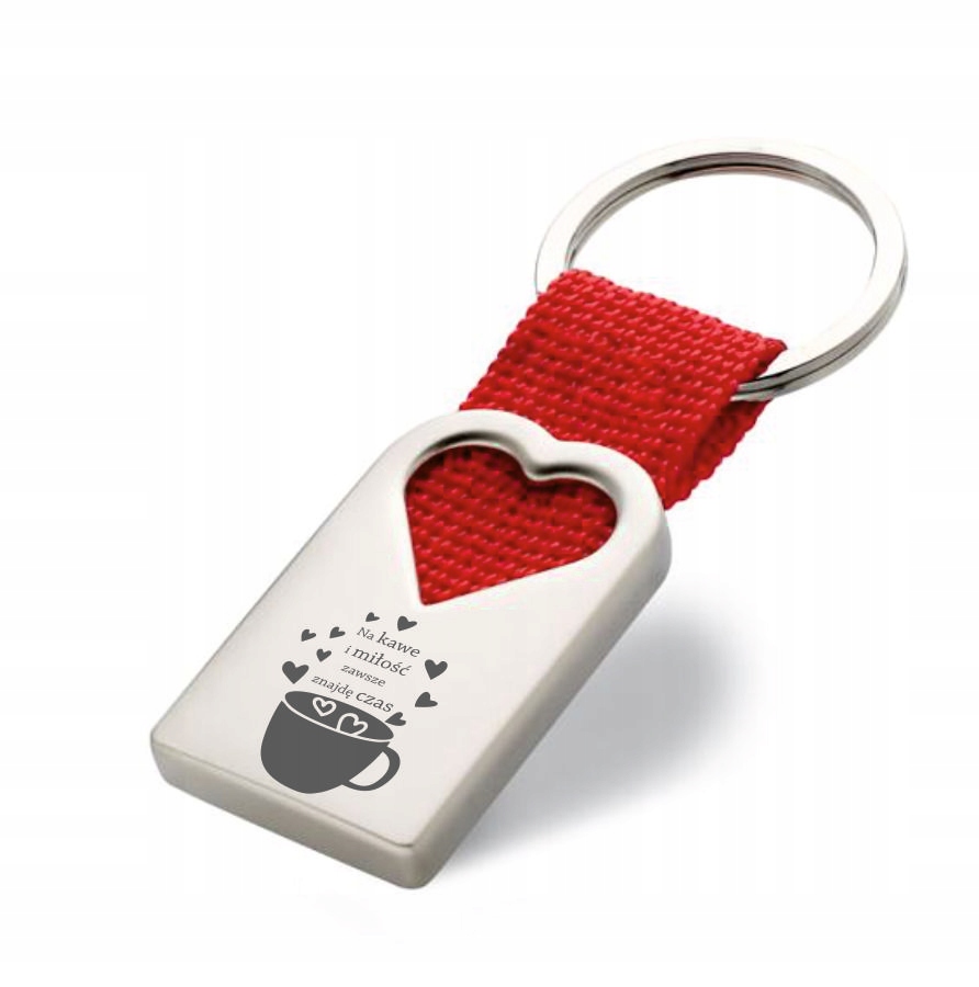 Breloczek SERDUSZKO na WALENTYNKI + GRAWER