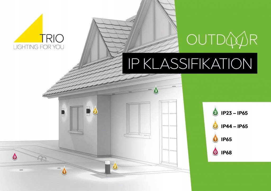 TRIO LEUCHTEN Zewnętrzna Lampa Ścienna Roya Biały Aluminiowy GU10 — miniatura 7
