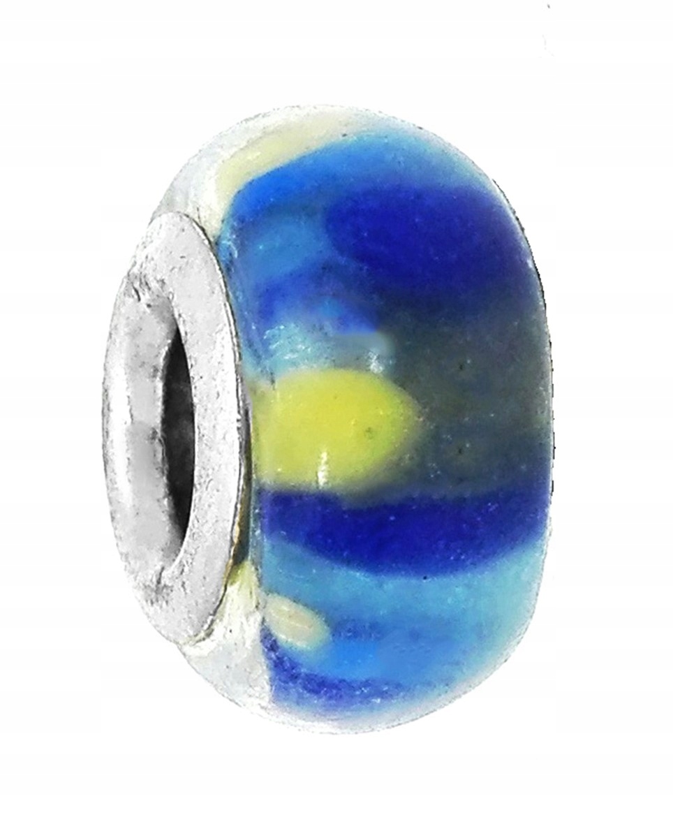 

Zawieszka beads odcienie niebieskiego z żółtym