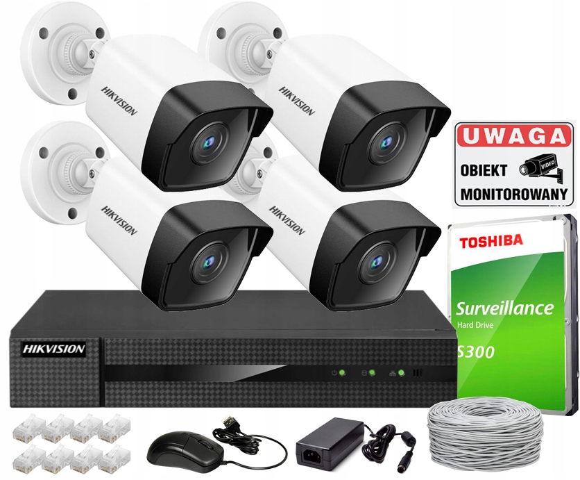 

Zestaw Hikvision Monitoring Ip PoE 4Mpx Detekcja