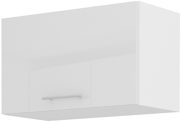 Kuchyňská skříňka závěsná 60-ti okapová, horní, výklopná. Bílý lesk.