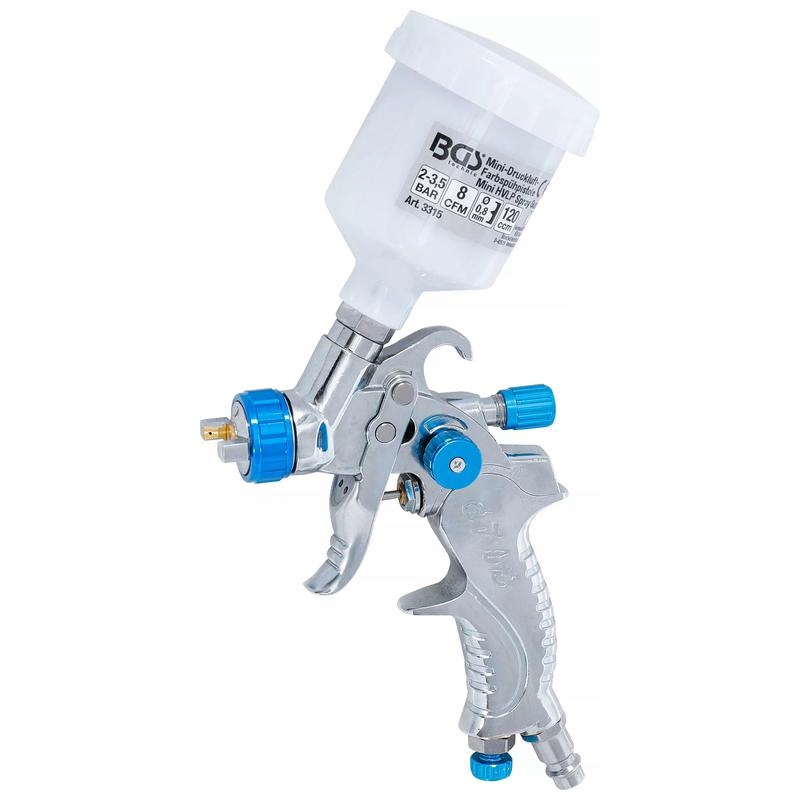 Pneumatická mini lakovací pistole, nádoba 120 cm³, Bgs 3315