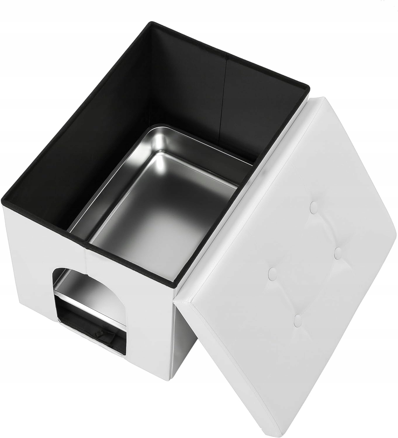 Kuweta Stylowa Obudowa Mebel 2W1 Dla Kota XXL Biały Domek 90x50x50CM