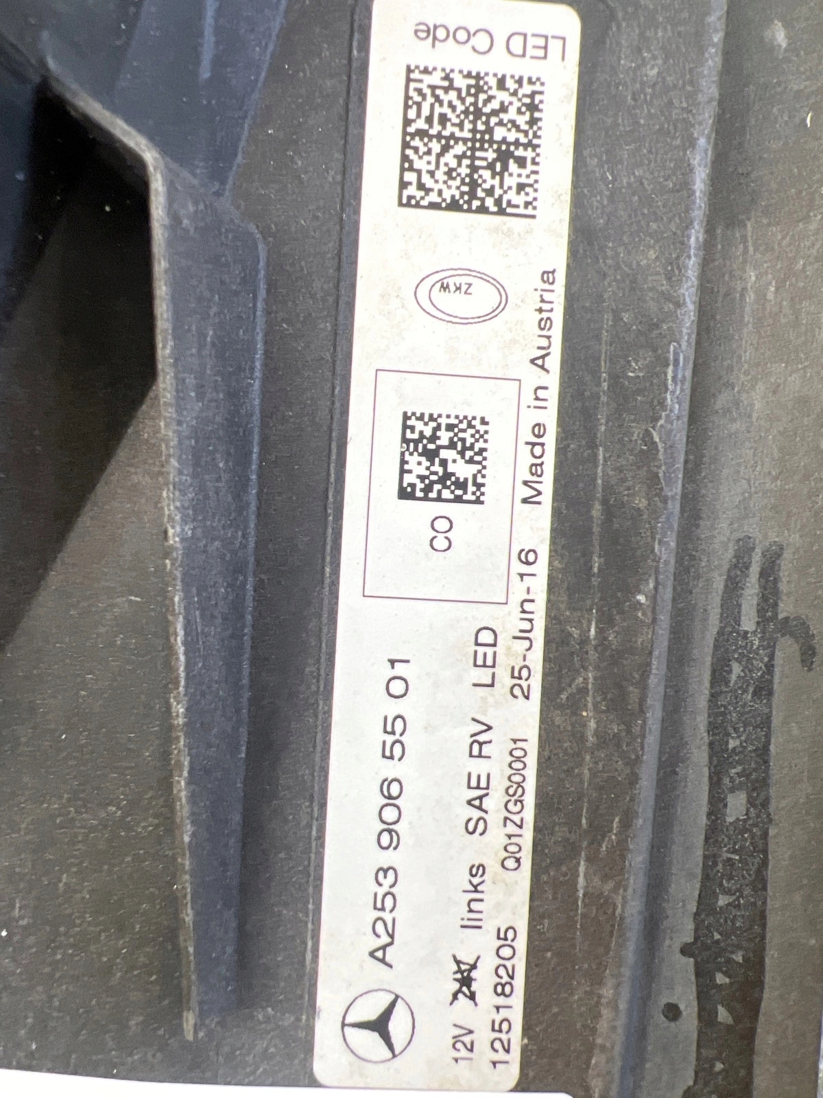 light left Mercedes GLC W253 Full Led A2539065501 USA