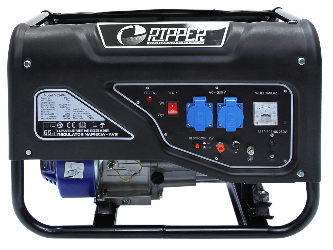 AGREGAT PRĄDOTWÓRCZY GENERATOR PRĄDU AVR 230V 3KW EAN (GTIN) 5901969114553