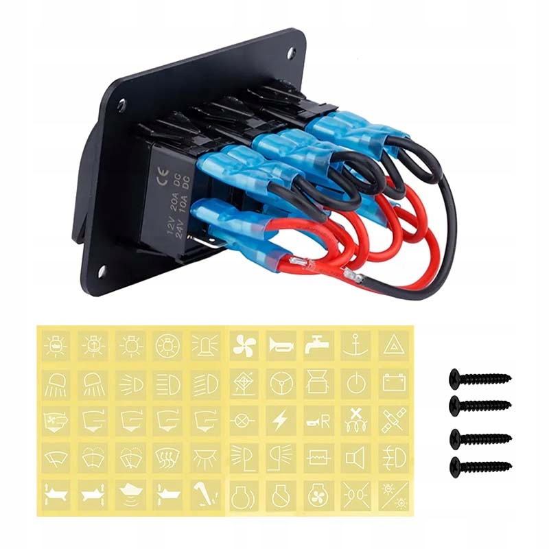 PANEL STEROWANIA DO ŁODZI 3X BLUE 12-24V - 05996 Stan opakowania oryginalne