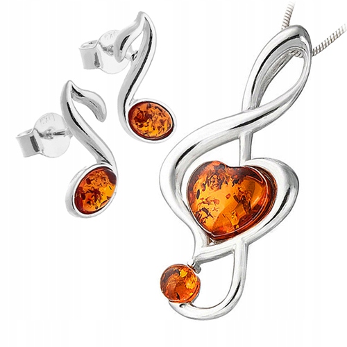 NUTKI NUTY srebrne KOLCZYKI na sztyft z naturalny BURSZTYN bałtycki AG925 Rodzaj zapięcia sztyft