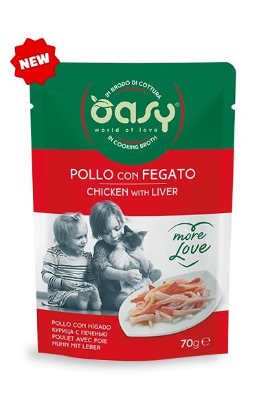 Levně 9X Oasy More Love kuřecí maso s játry rýže 70g kapsička