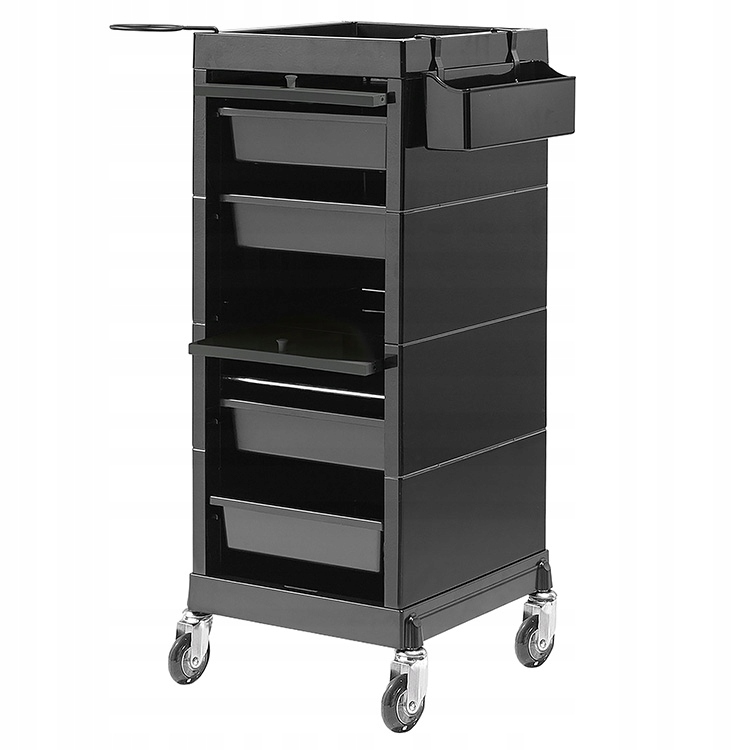 Sibel Service Trolley Discrete Black Pomocník Kadeřnický Vozík Na Kolečkách