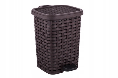 

Katex Rattan Kosz na śmieci z pedałem 26 L brązowy