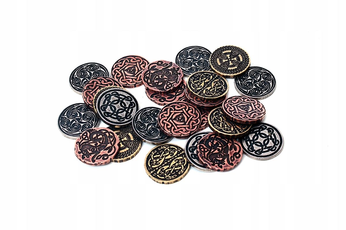 Zestaw 20 Celtyckich Metalowych Monet Larp Rpg