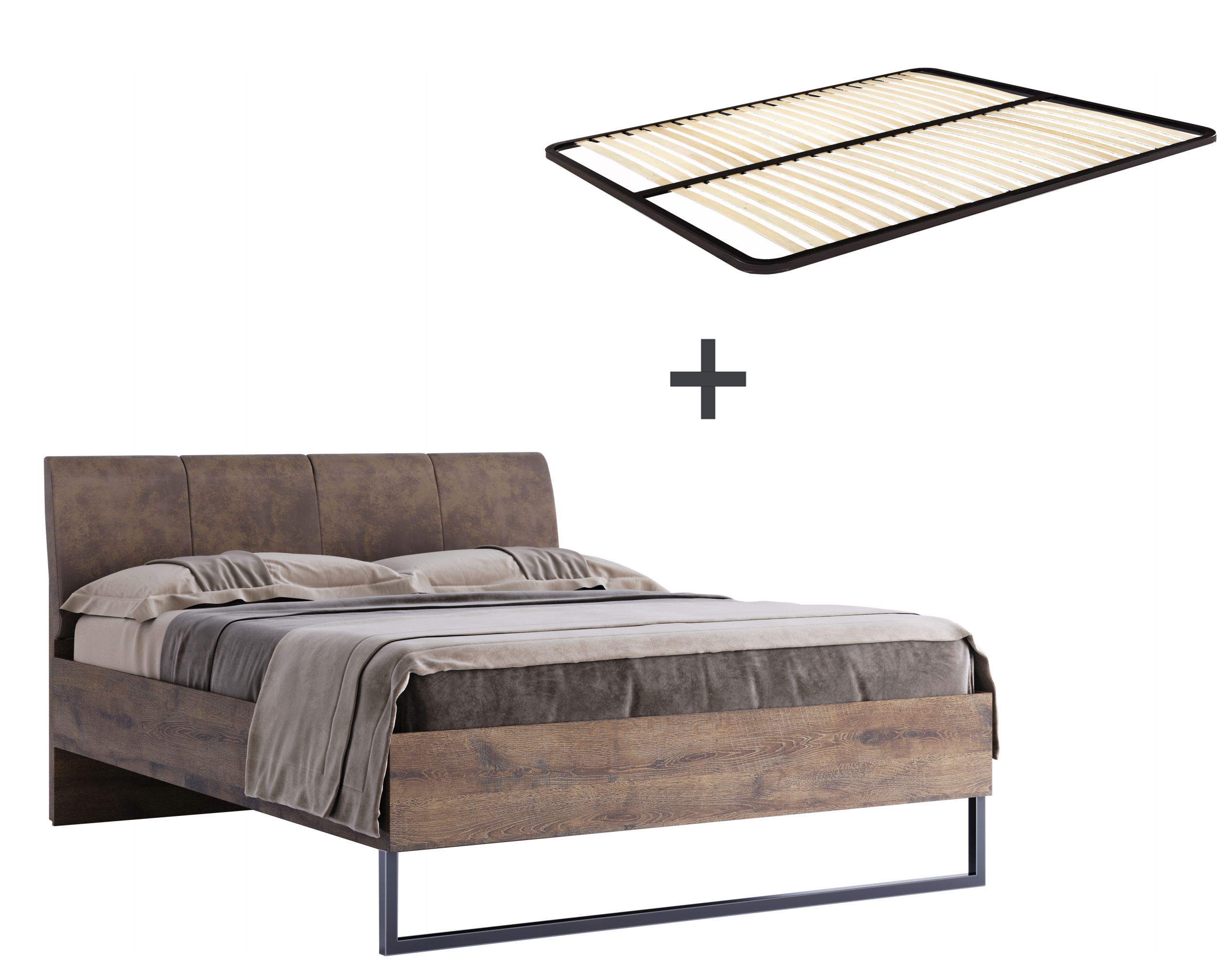 

Łóżko Dąb Metalowe Modern Loft 180 cm + Stelaż