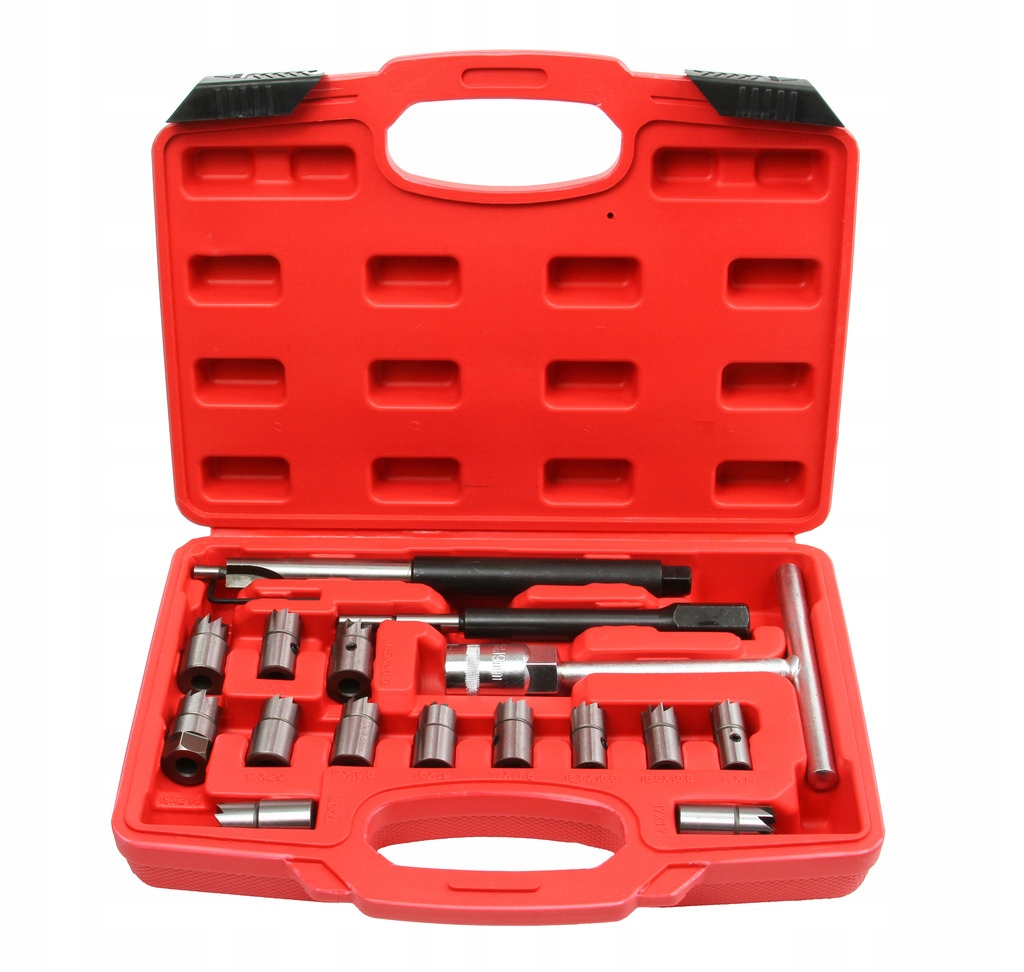 FREZY DO CZYSZCZENIA GNIAZD WTRYSKIWACZY - FREZ WTRYSKÓW 17el ZESTAW FREZÓW